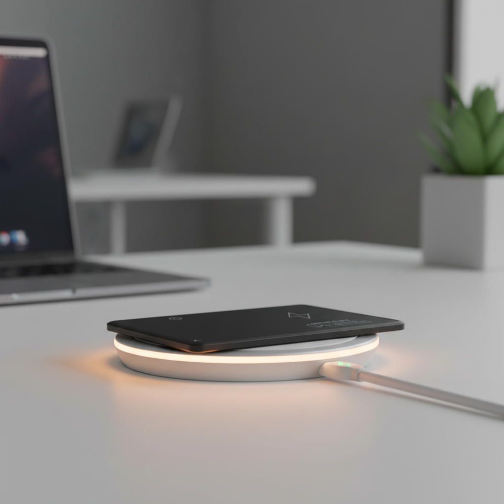 Wireless charger charging Smart Wallet Locator Card